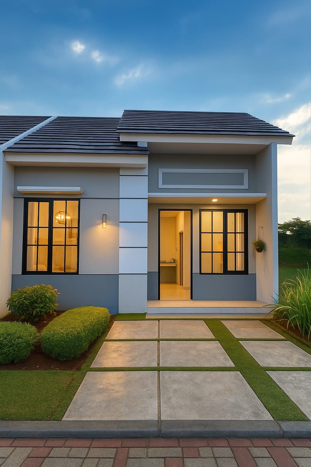 foto tampak rumah tipe LYON perumahan Bukit Mas Residence Tahap 2