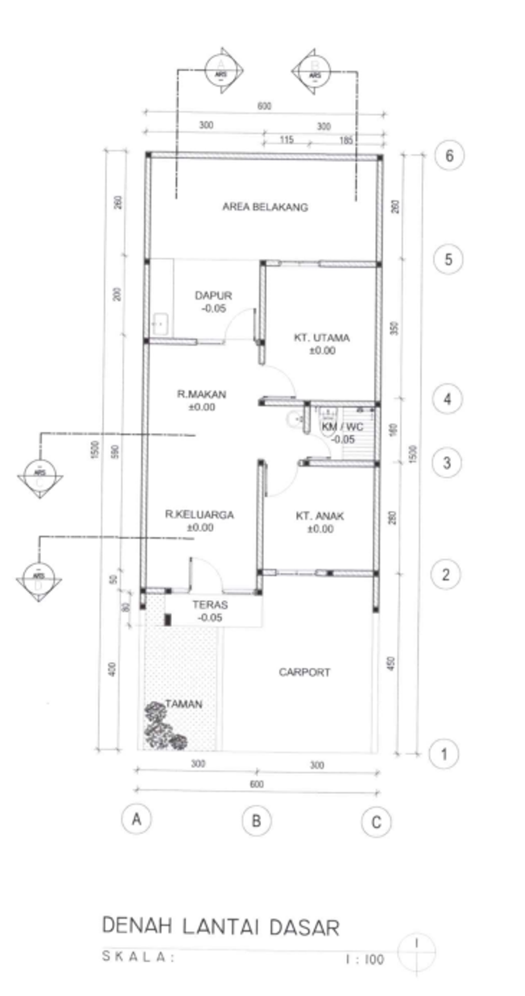 foto denah rumah tipe 50/90 perumahan THE AWANI RESIDENCE 3 Tahap 2
