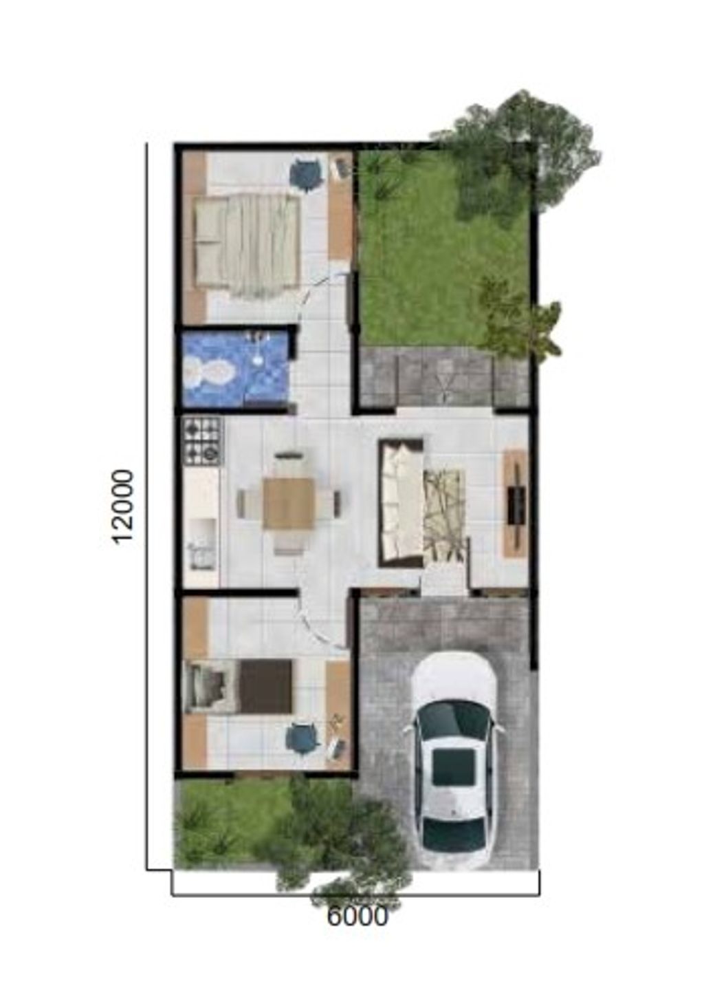 foto denah rumah tipe Unit 36 perumahan RIO RESIDENCE