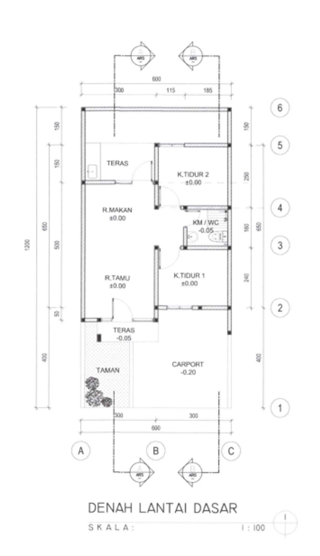 foto denah rumah tipe 40/72 perumahan THE AWANI RESIDENCE 3 Tahap 2