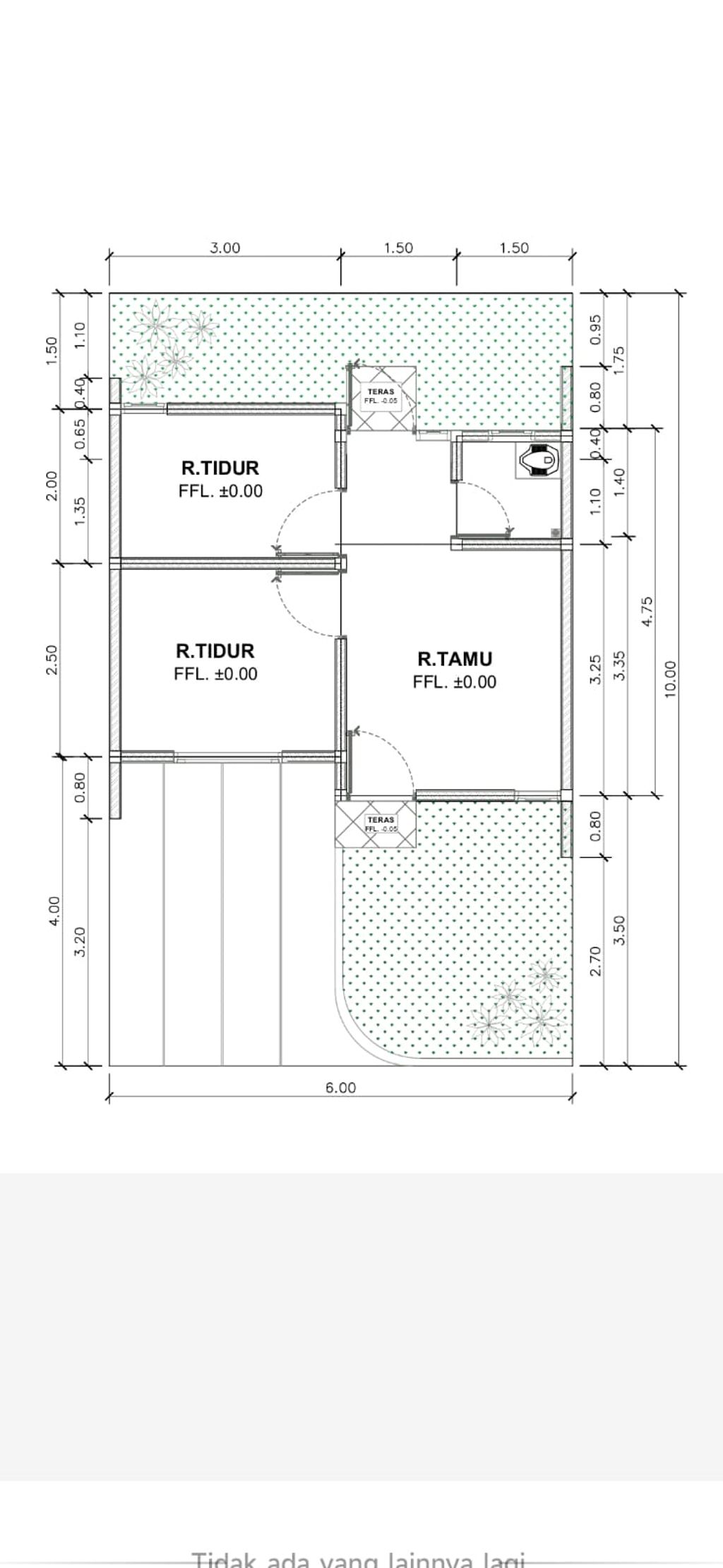 foto denah rumah tipe T 30 6x10 perumahan Rancaekek Permai 2