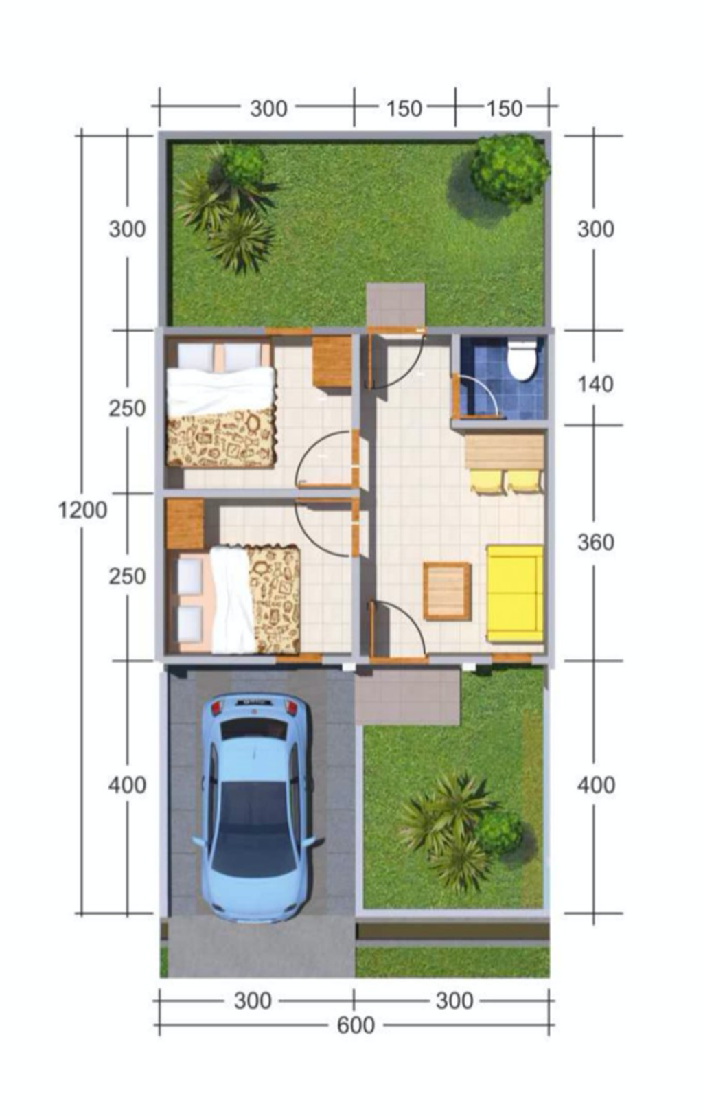 foto denah rumah tipe 30 perumahan PERUMAHAN SUBSIDI FAKULTAS TEKNIK CLUSTER PENTAGON C