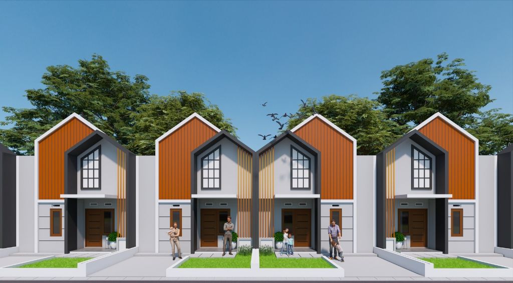 foto tampak rumah tipe 30 perumahan PERUMAHAN SUBSIDI FAKULTAS TEKNIK CLUSTER PENTAGON C