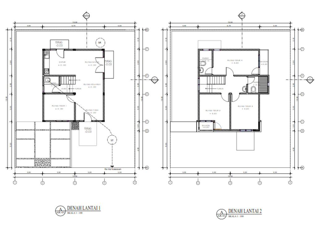 foto denah rumah tipe 120/195 perumahan THE AWANI RESIDENCE 3 Tahap 2