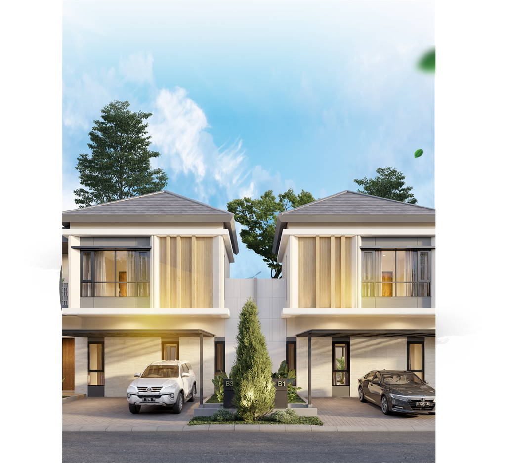 foto tampak rumah tipe FRESIA perumahan LIVISTON