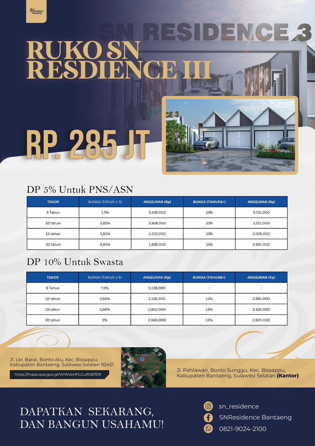 foto denah rumah tipe R perumahan SN RESIDENCE 3