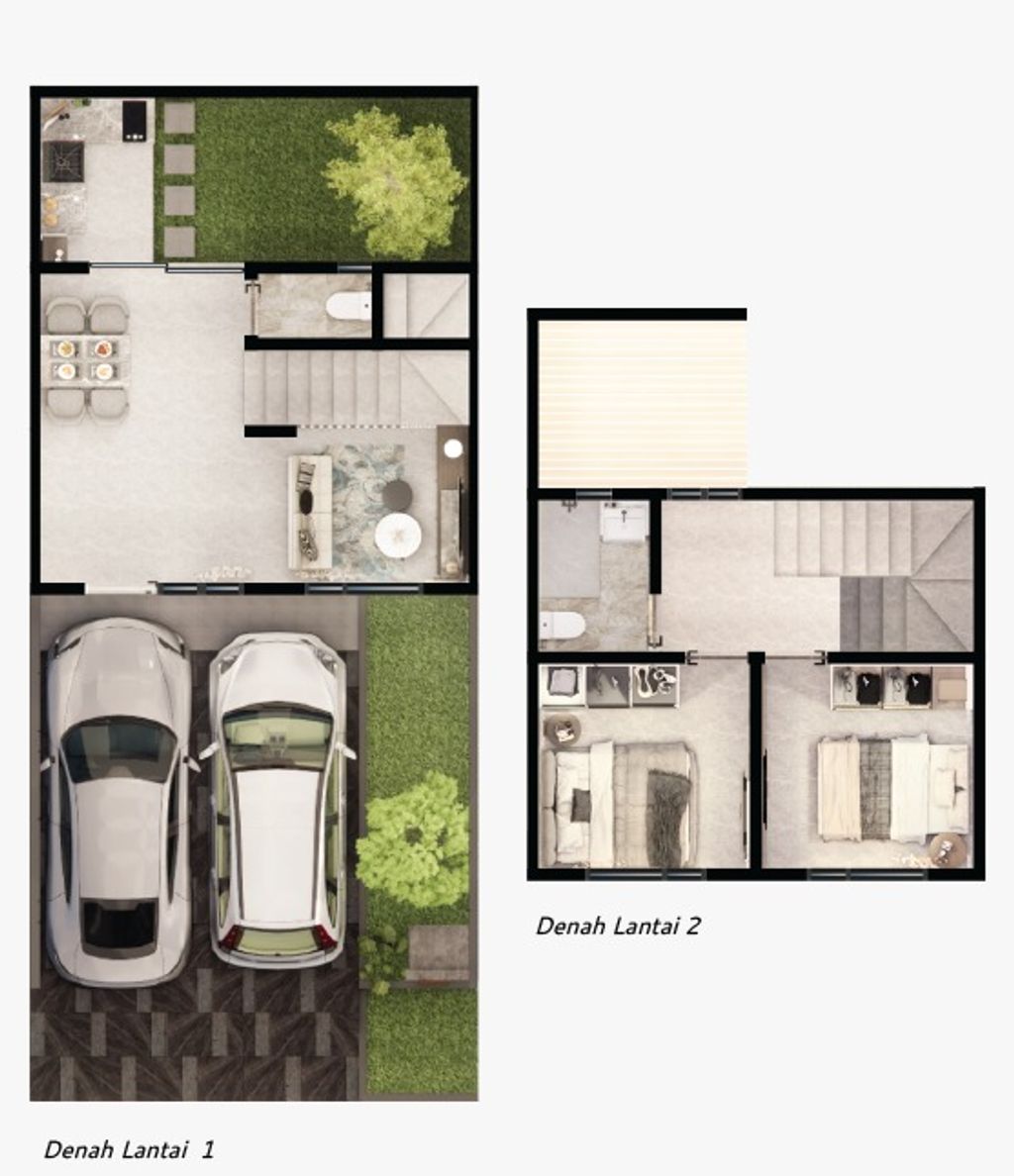 foto denah rumah tipe RUBY perumahan Mutiara City Cluster Modena