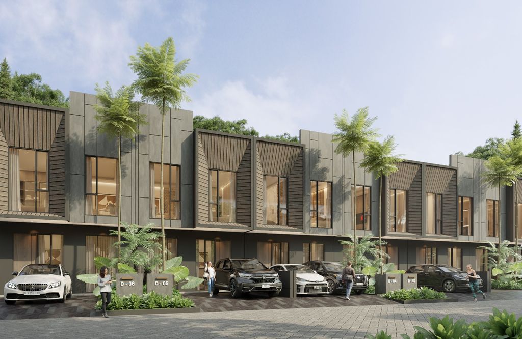 foto tampak rumah tipe RUBBY HOOK perumahan Mutiara City Cluster Modena