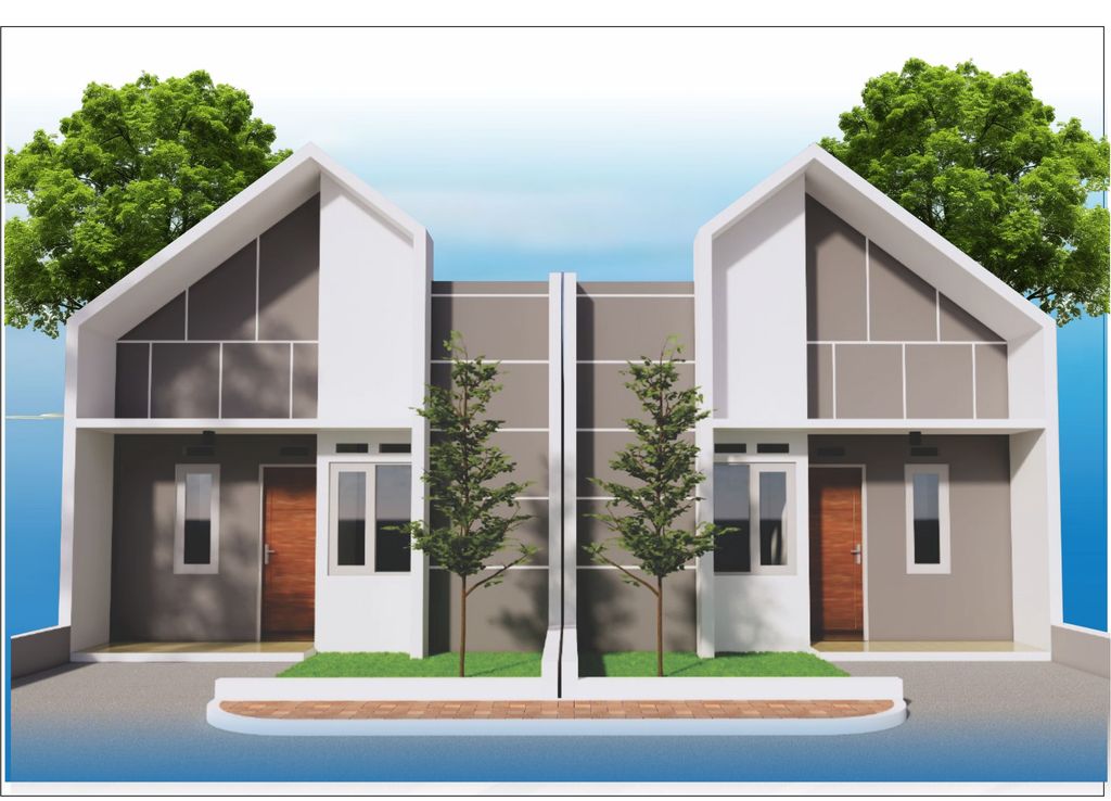 foto tampak rumah tipe SCANDINAVIAN 30/60 2025 perumahan GRIYA SEDAYA KANDEMAN TAHAP 2