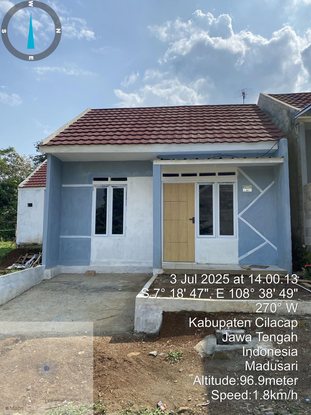 foto tampak rumah tipe 32/66 BLOK C 4 perumahan CIMALATI INDAH RESIDENCE