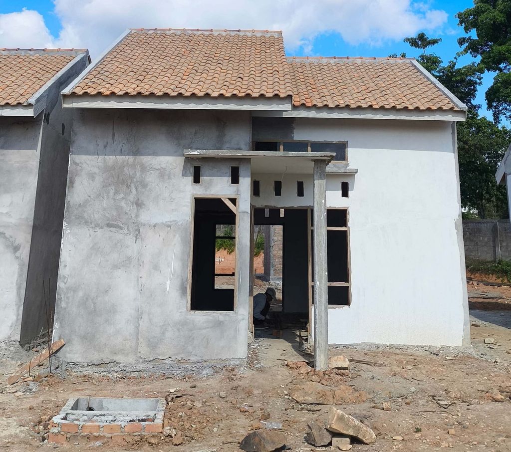 foto tampak rumah tipe 36 perumahan PESONA AHSAN SRIWIJAYA