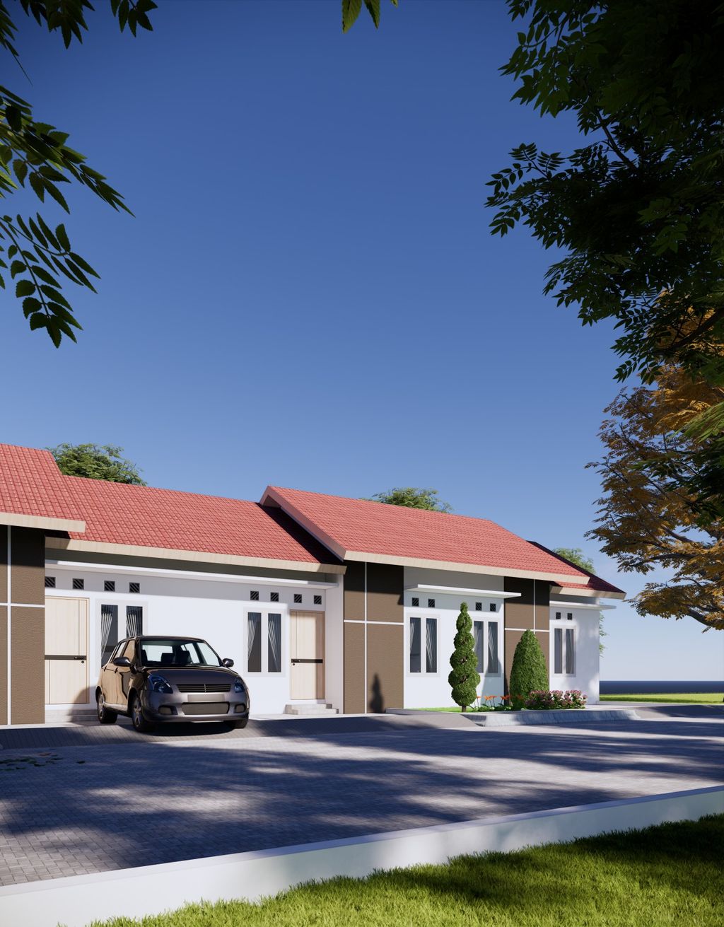 foto tampak rumah tipe 30/60 perumahan Wonolelo Residence