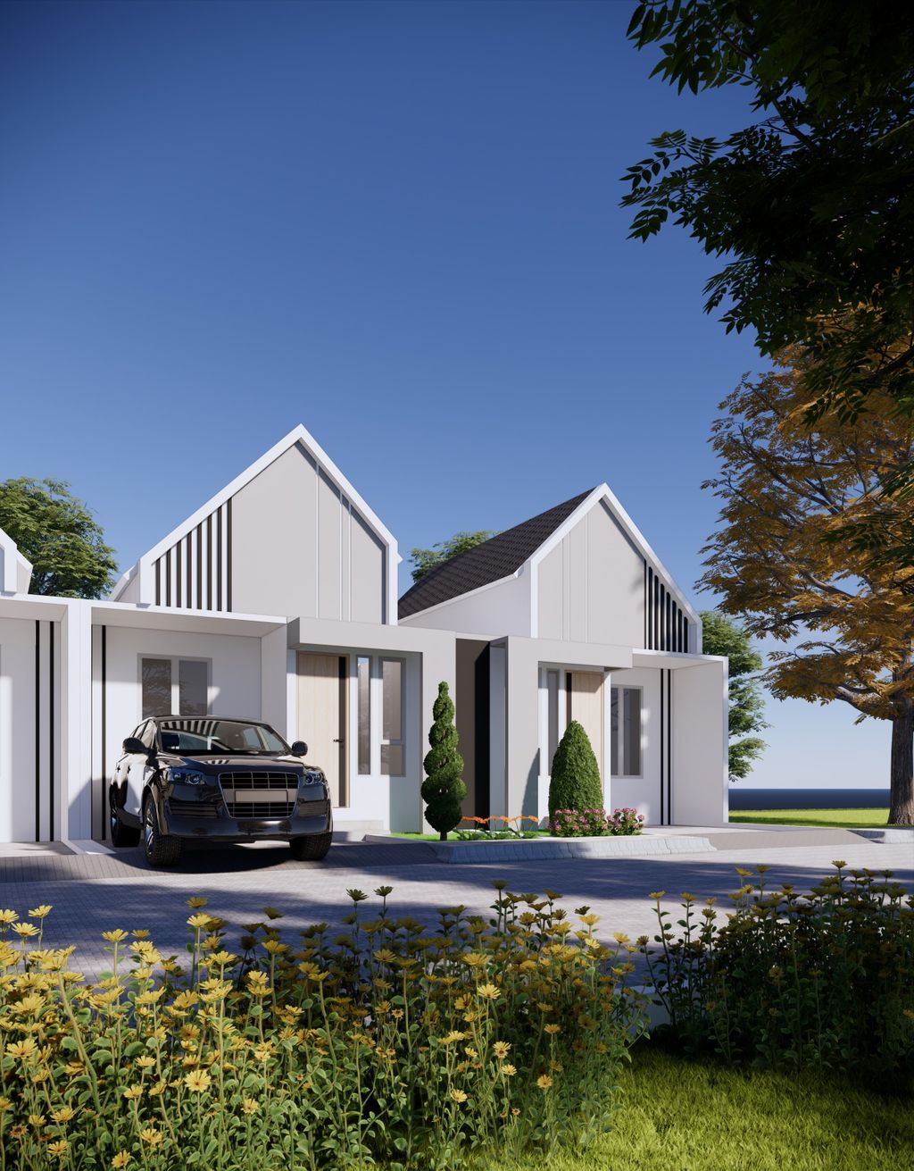 foto tampak rumah tipe 36/72 perumahan Wonolelo Residence