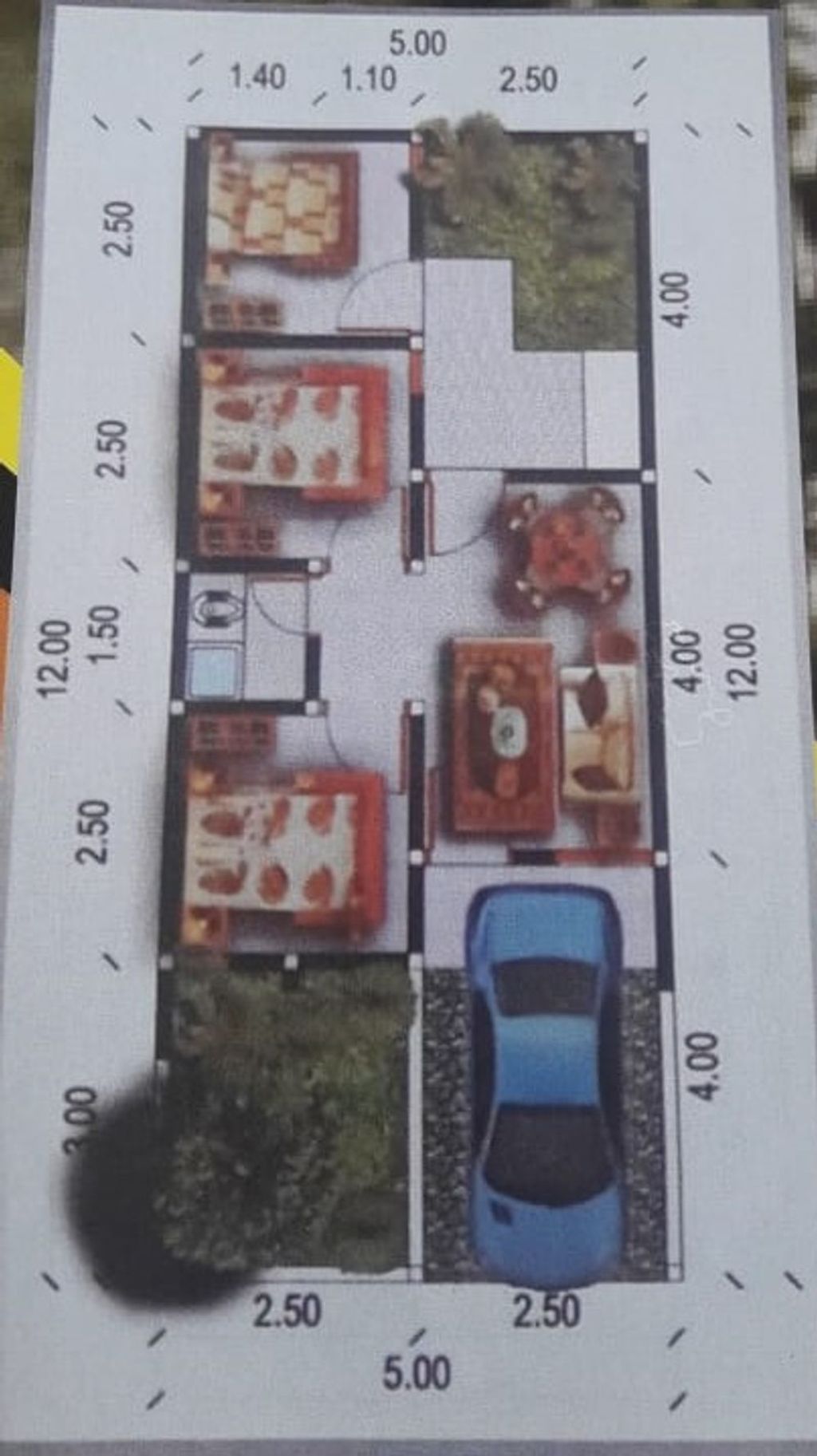 foto denah rumah tipe 30/60 perumahan SERANG GALLERY KRAMATWATU