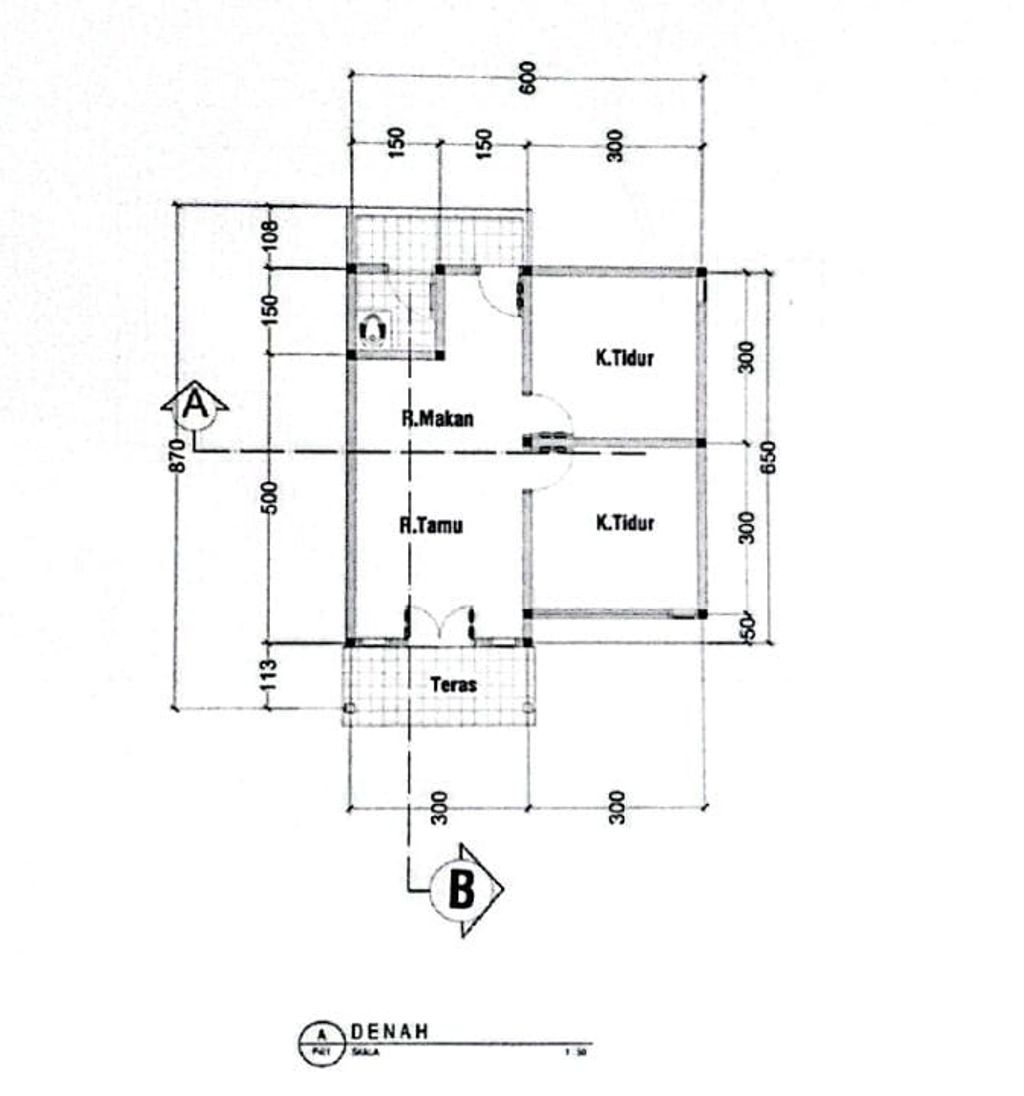 foto denah rumah tipe 36 perumahan PERUMAHAN GRIYA LANUR BUNGKO