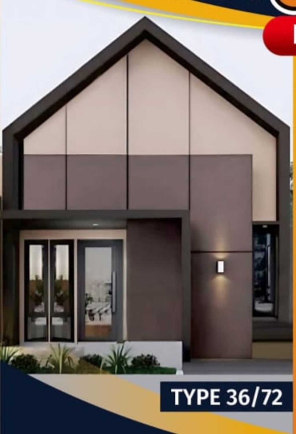 foto tampak rumah tipe 36 perumahan Arsya Residence 2