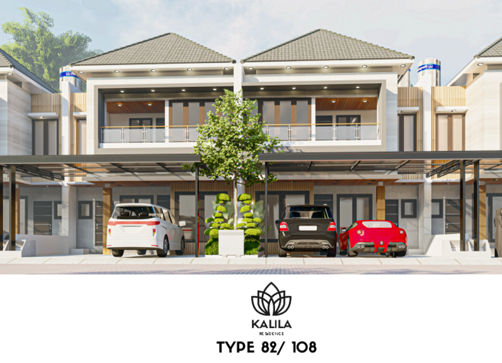 foto tampak rumah tipe 82 perumahan KALILA RESIDENCE