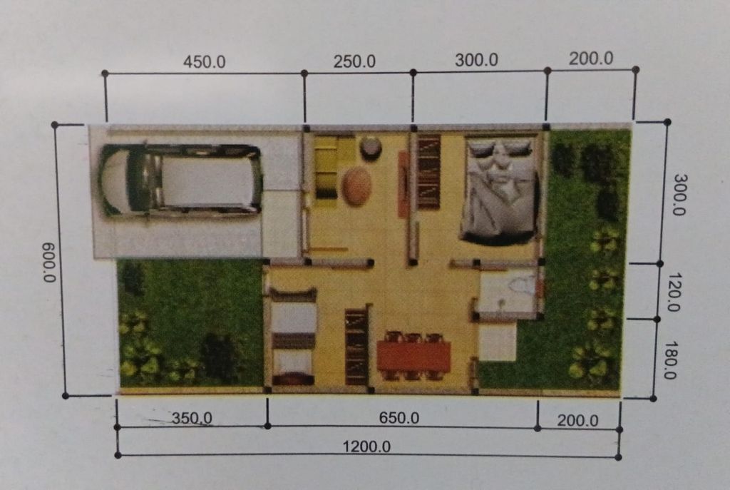 foto denah rumah tipe 36 perumahan ZIGMA GRAND ROYAL TAHAP 2