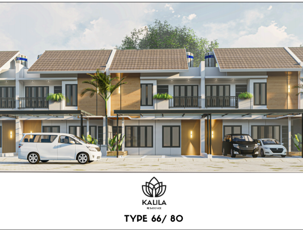 foto tampak rumah tipe 66 perumahan KALILA RESIDENCE