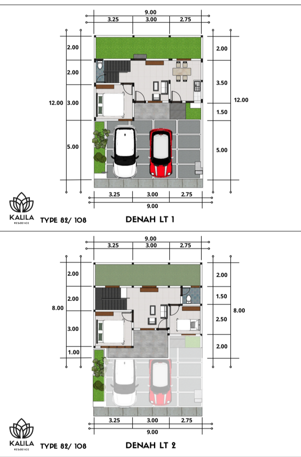 foto denah rumah tipe 82 perumahan KALILA RESIDENCE