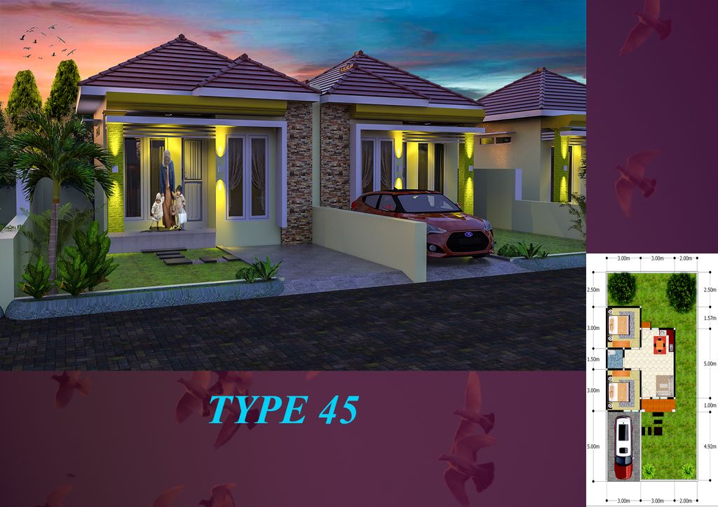 foto tampak rumah tipe 45 perumahan PERUMAHAN JOGOT MADANI RESIDENCE