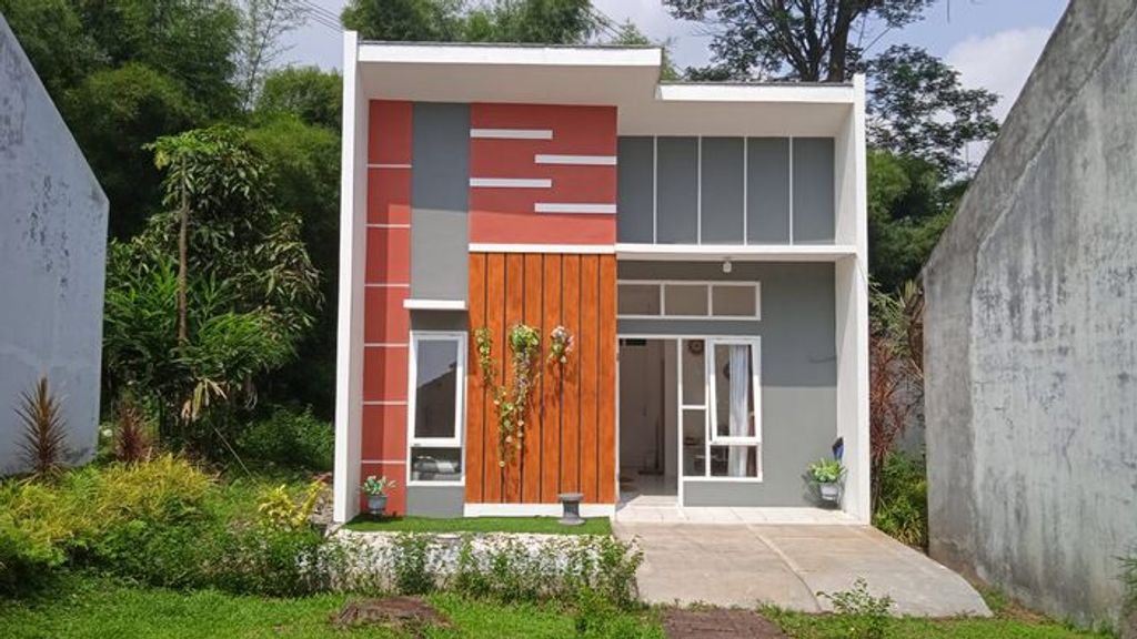 foto tampak rumah tipe J10-15 (30/84) 2023 perumahan SENOPATI ESTATE BANJARSARI