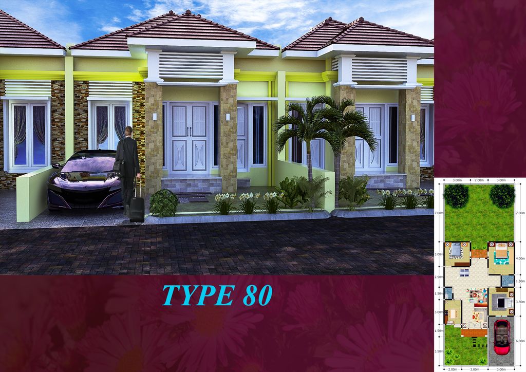 foto tampak rumah tipe 80 perumahan PERUMAHAN JOGOT MADANI RESIDENCE