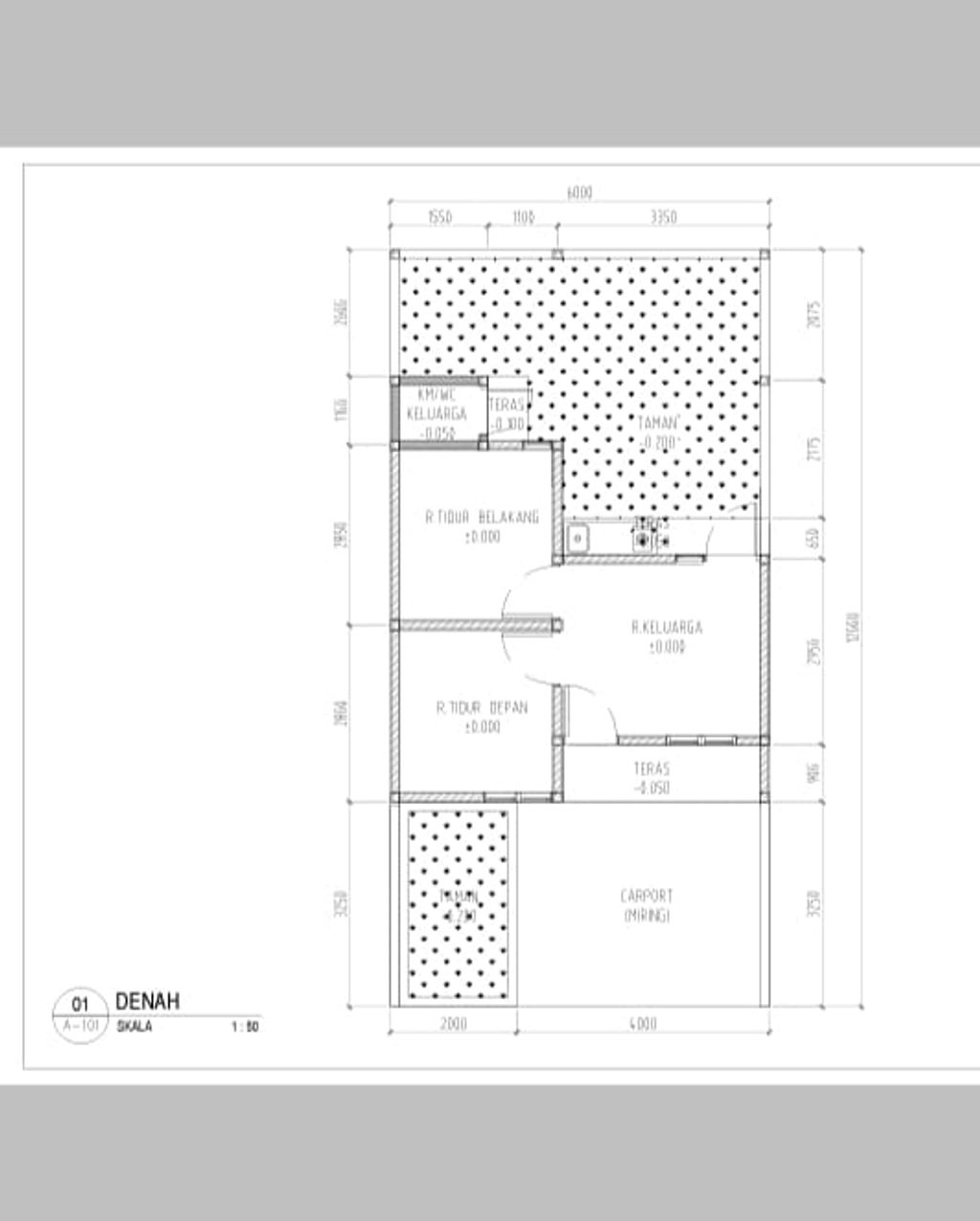 foto denah rumah tipe 33/72 perumahan PARAMA by Sava