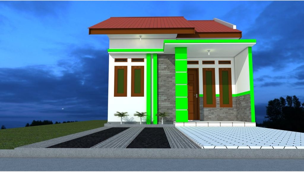 foto tampak rumah tipe 36 perumahan Alima Jaya Residence 3