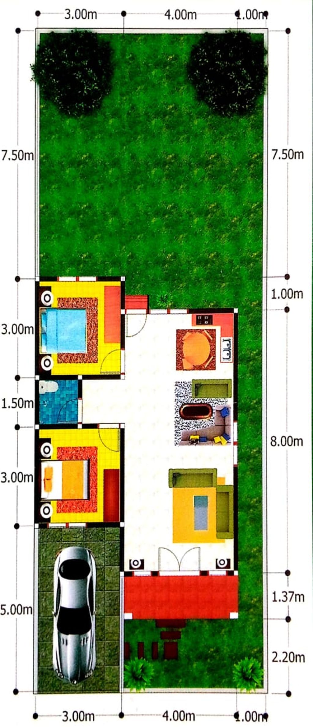 foto denah rumah tipe 60 perumahan PERUMAHAN JOGOT MADANI RESIDENCE