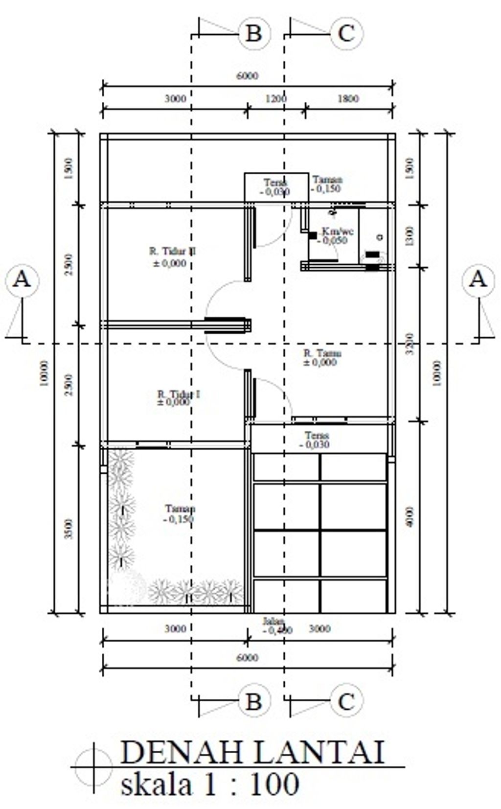 foto denah rumah tipe J10-15 (30/84) 2023 perumahan SENOPATI ESTATE BANJARSARI