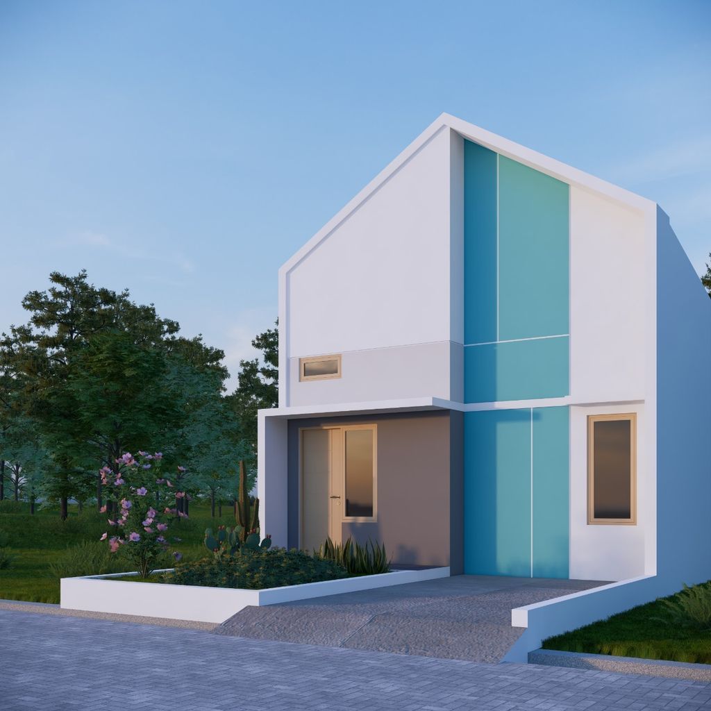 foto tampak rumah tipe 36 perumahan MAHARANI RESIDENCE TAHAP 3