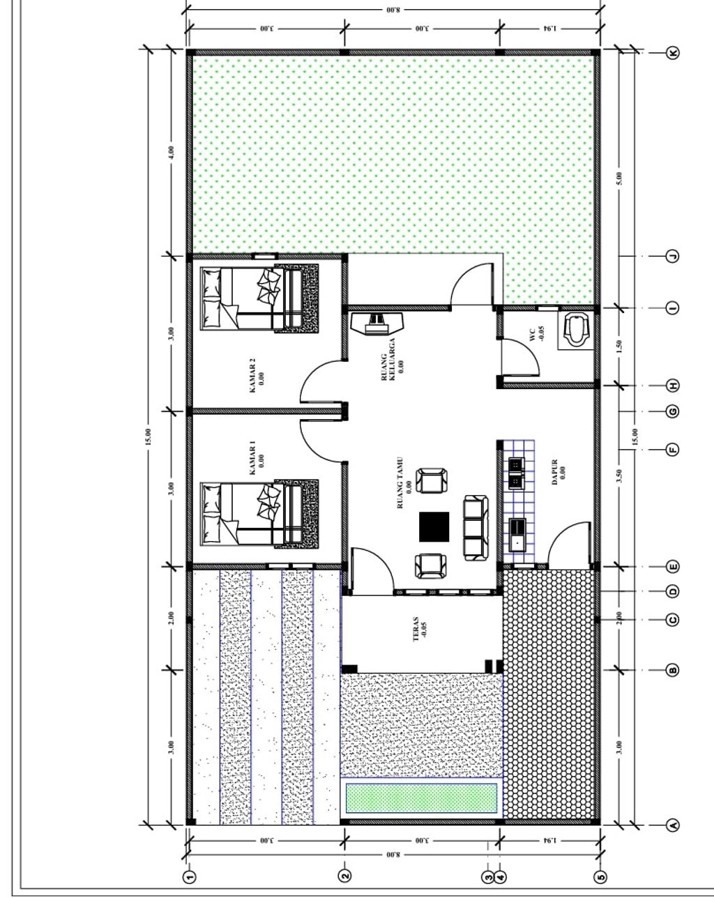 foto denah rumah tipe 45 perumahan Alima Jaya Residence 3