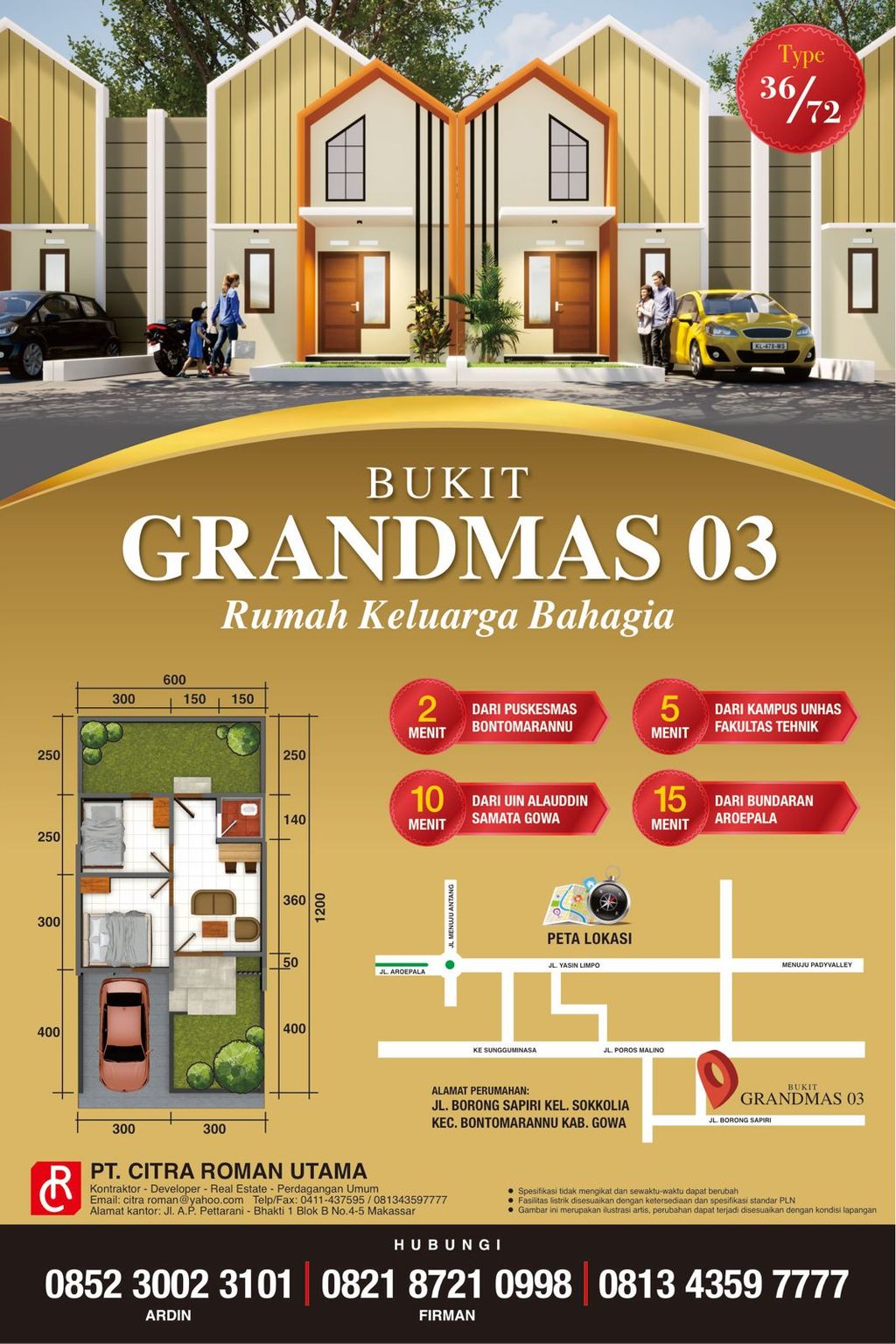 foto denah rumah tipe 36 perumahan Bukit Grandmas 03