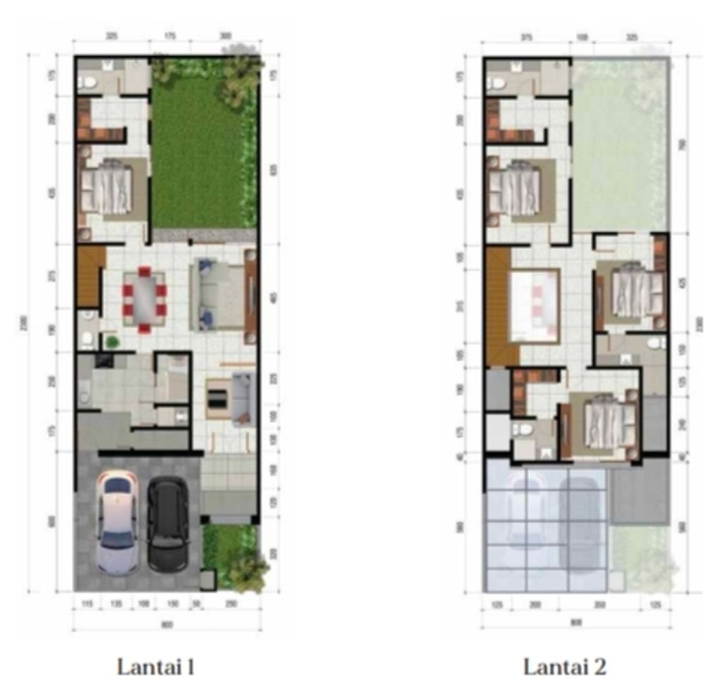 foto denah rumah tipe KANA perumahan Prambanan Residence BLVD2