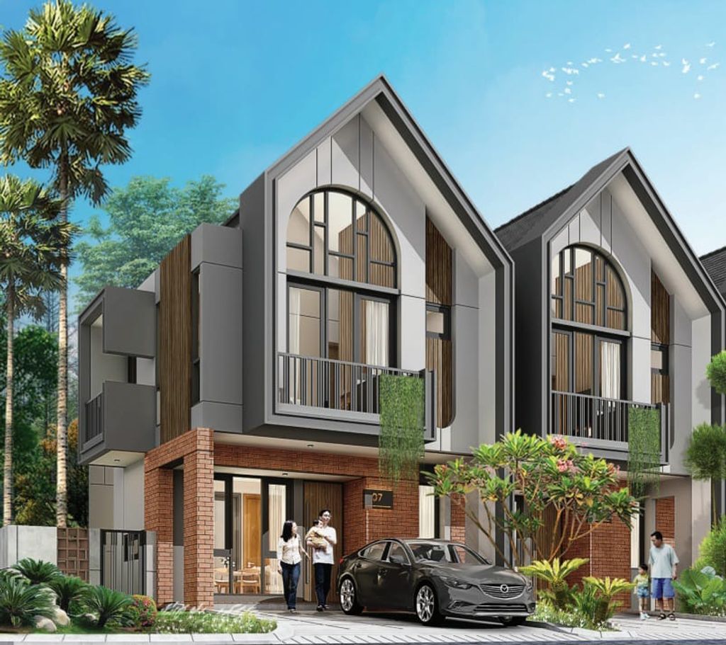 foto tampak rumah tipe 6 perumahan AURA HOME