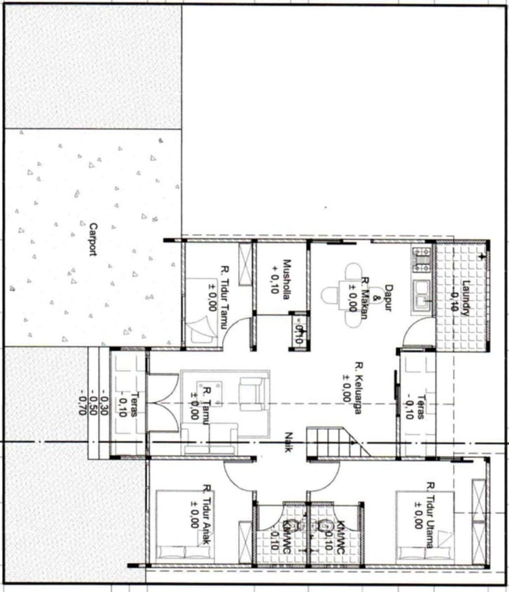 foto denah rumah tipe ASHOKA KAV.72-73 perumahan Cluster Ashoka