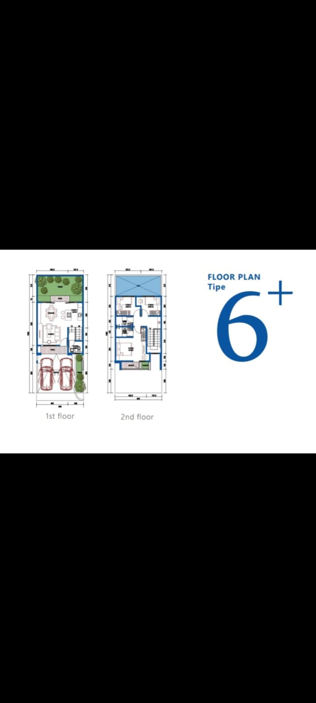foto denah rumah tipe 6+ perumahan AURA HOME