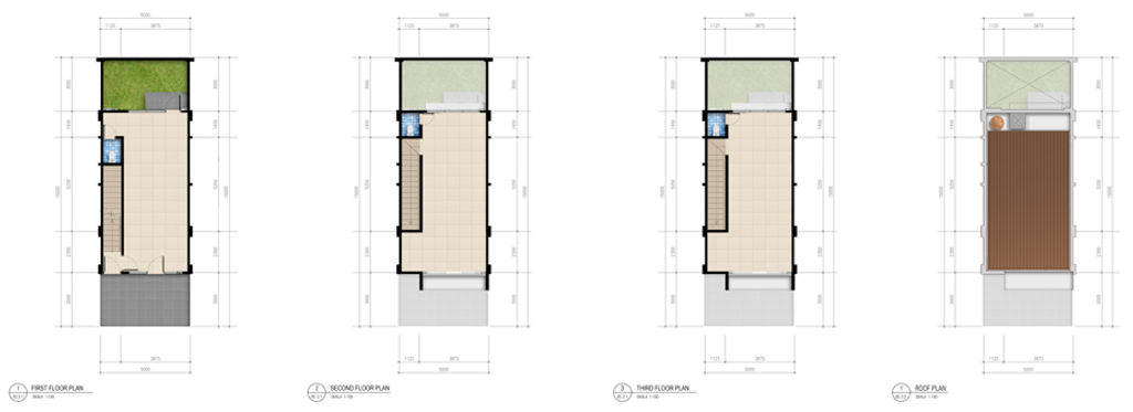 foto denah rumah tipe SHOPHOUSE 75/135 perumahan MORIZONO