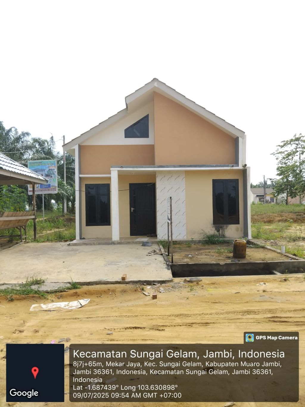 foto tampak rumah tipe 36 perumahan Bintang kenali 3