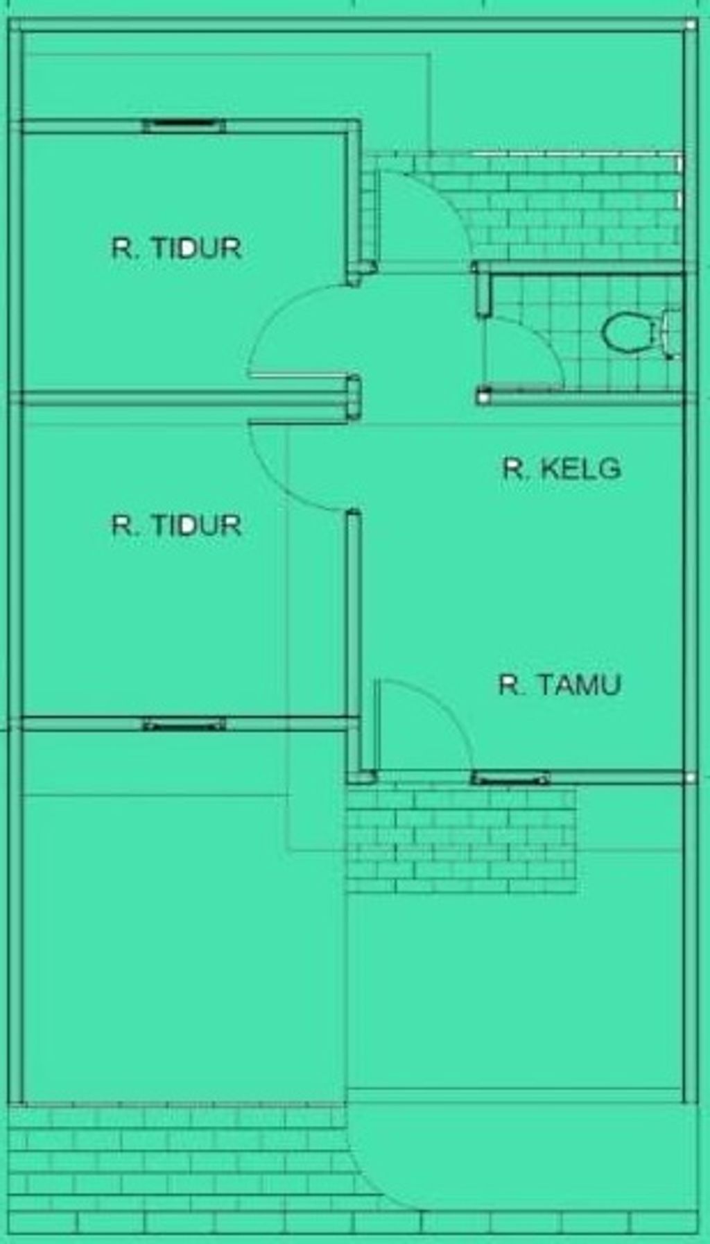 foto denah rumah tipe 36/90 perumahan Griya Alam Nusantara