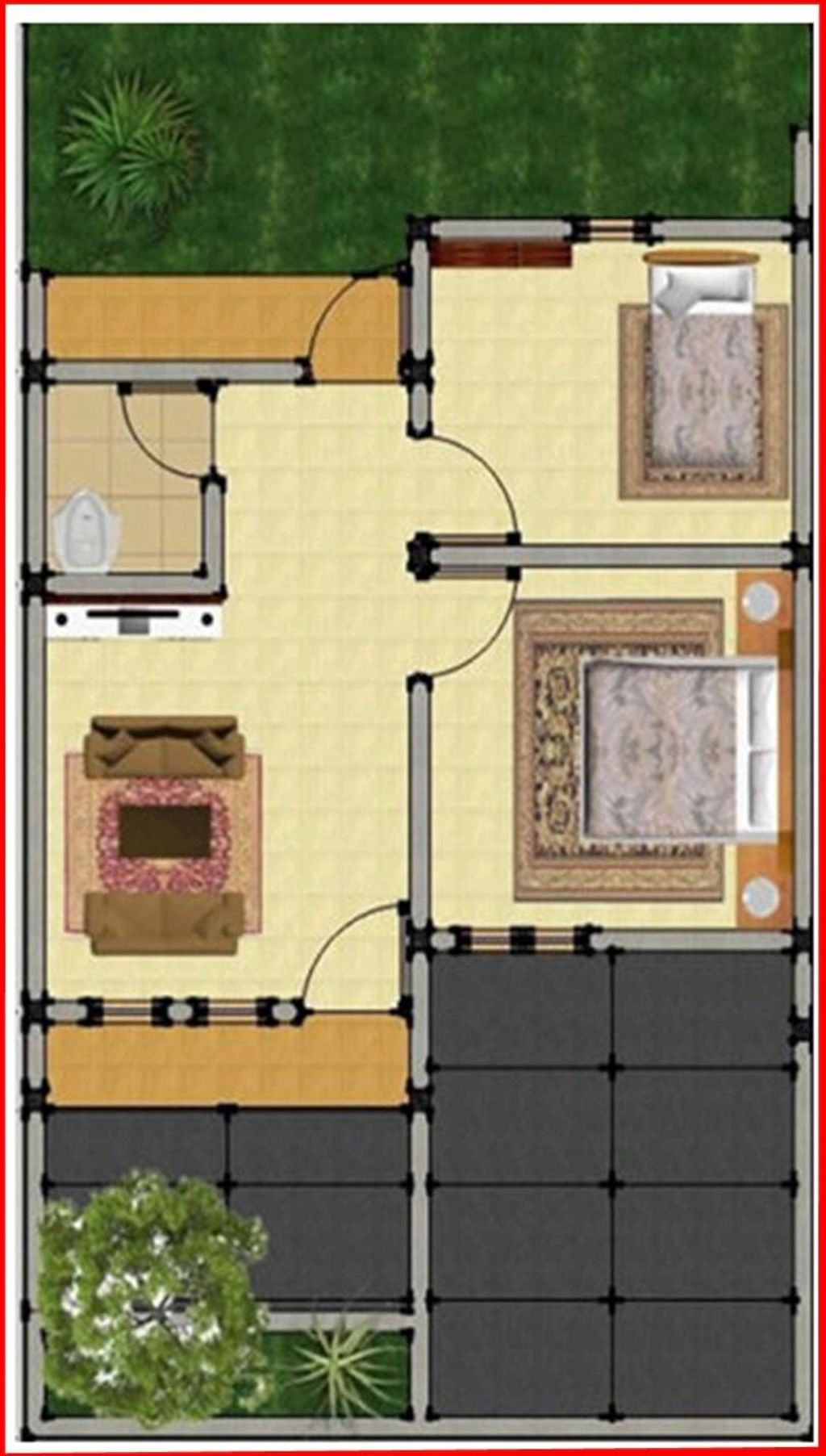 foto denah rumah tipe New Sakura perumahan KIARA GARDEN 2 ( TAHAP 5 )