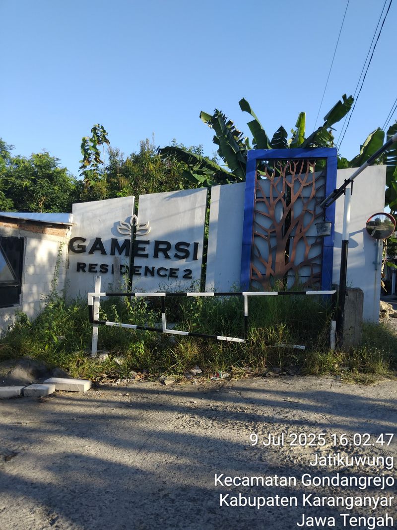 foto gerbang perumahan GAMERSI RESIDENCE 2