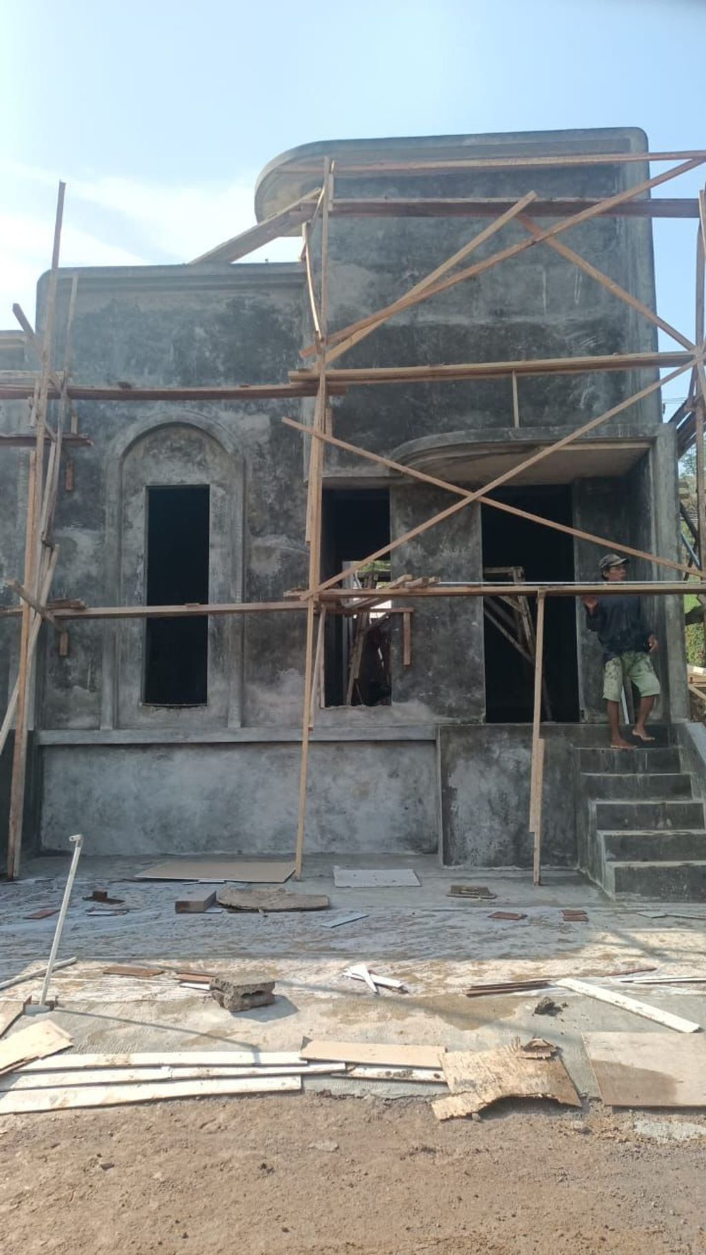 foto tampak rumah tipe 36 1 Lantai Kontur 1m (412) perumahan G-Land Padalarang Valley
