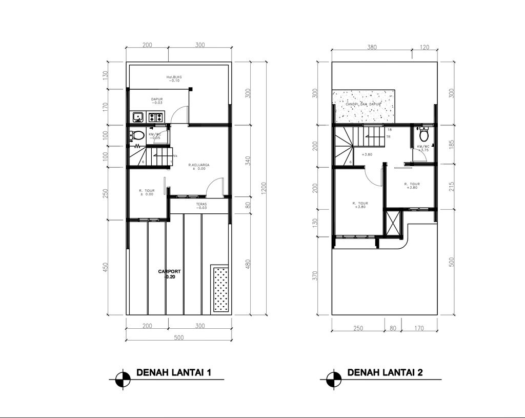 foto denah rumah tipe 43 Compact 3 Kamar HC (502) perumahan G-Land Ciwastra Park 2