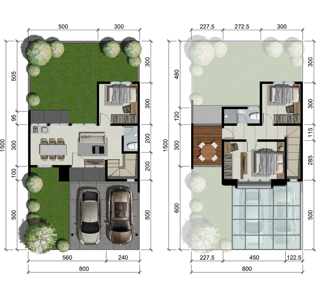 foto denah rumah tipe Delavera perumahan CLUSTER SERENA HILL
