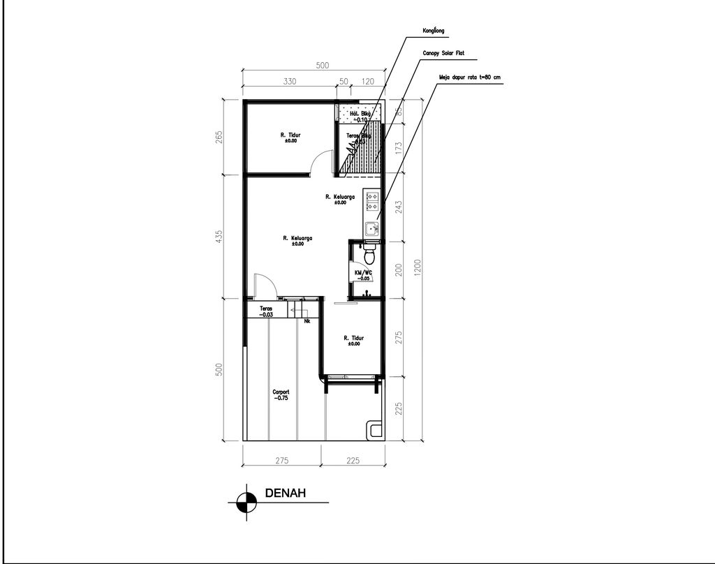 foto denah rumah tipe 38 1 lantai (408) perumahan G-Land Ciwastra Park 2