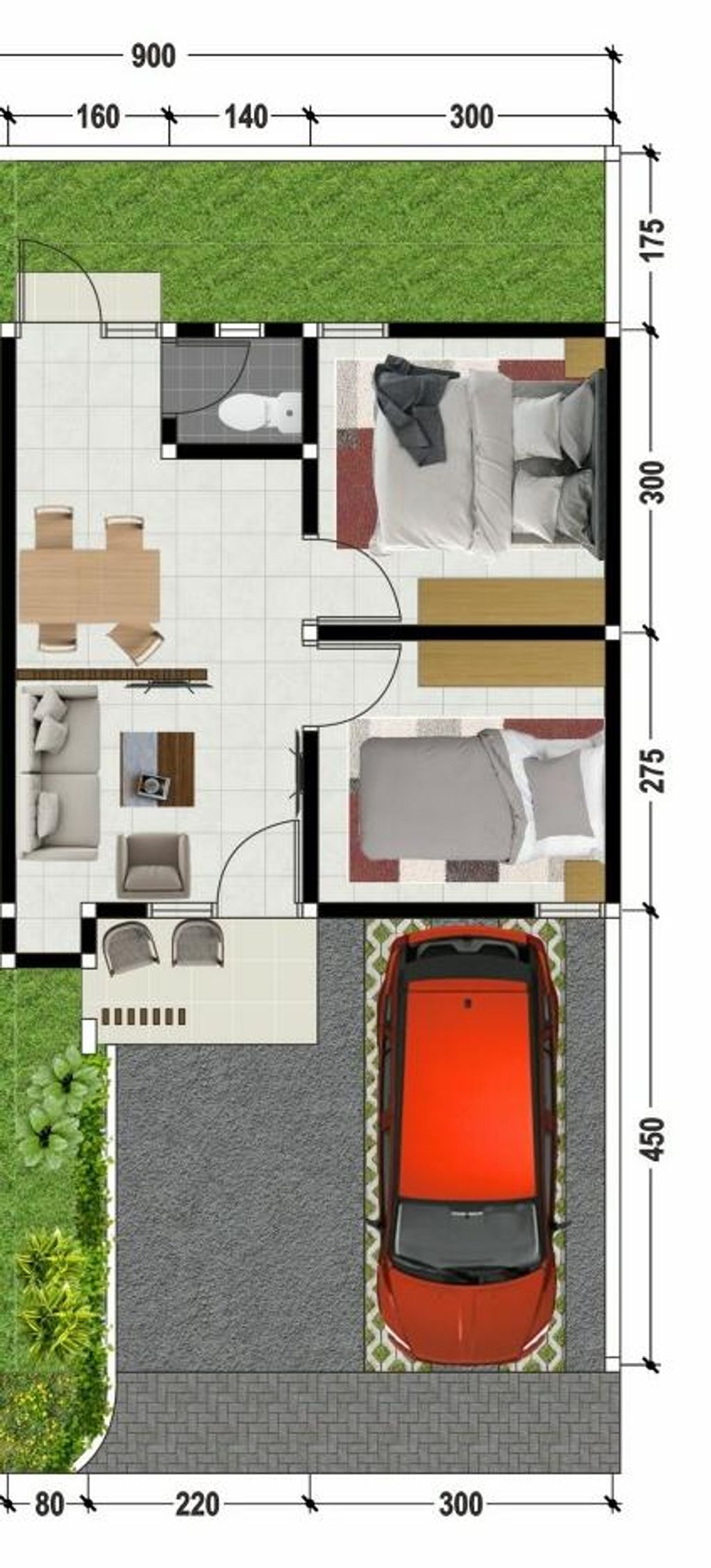 foto denah rumah tipe 36 perumahan PERUMAHAN GRAND CITRAMAS REGENCY