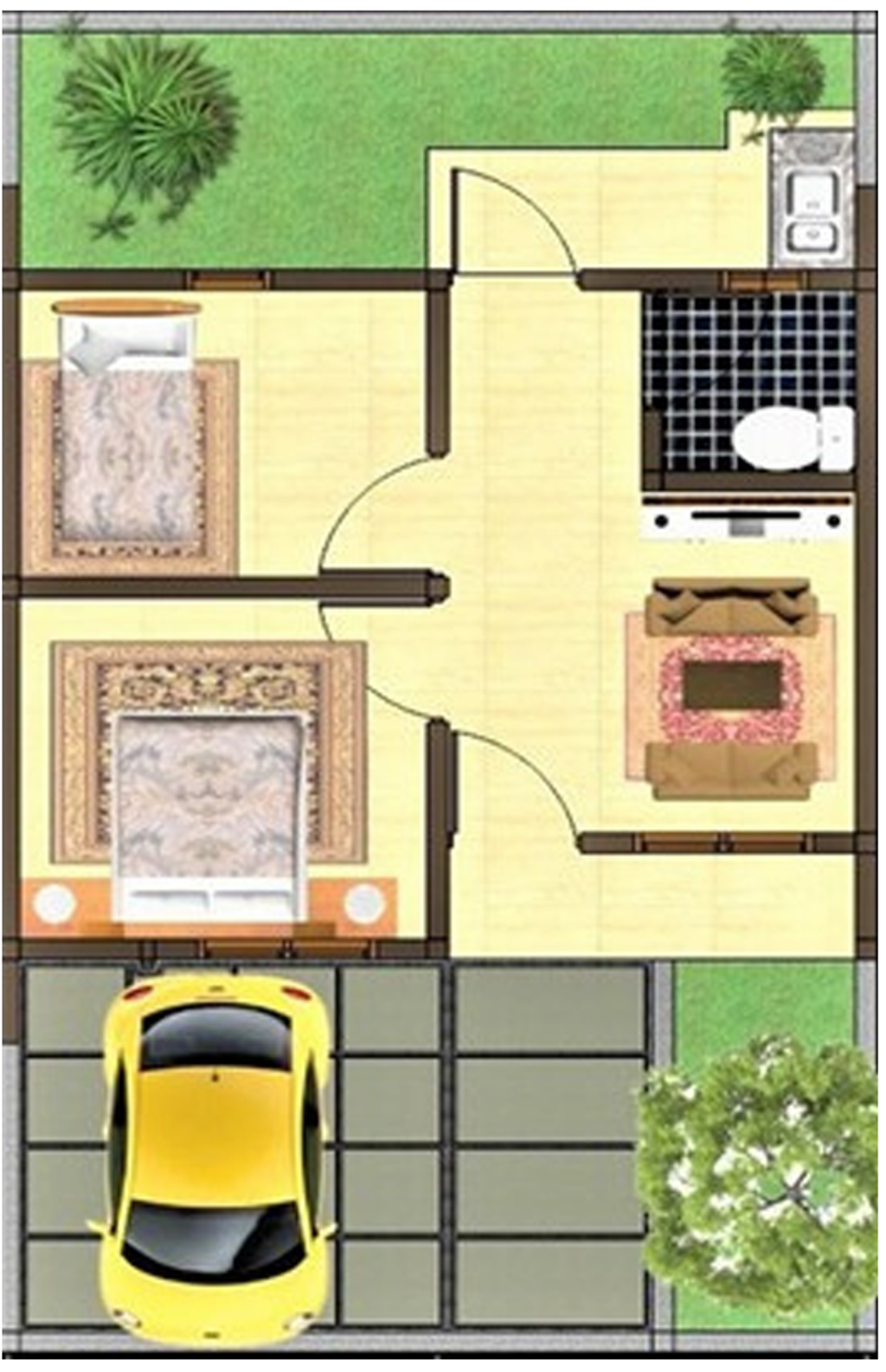 foto denah rumah tipe Azzura perumahan KIARA GARDEN 2 ( TAHAP 5 )