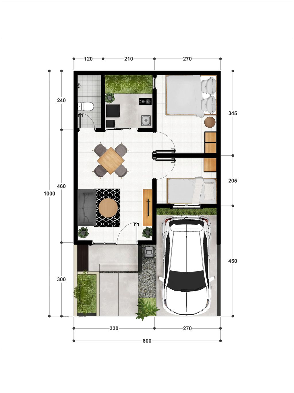 foto denah rumah tipe 36/60 perumahan VISHAKA PREMIERE